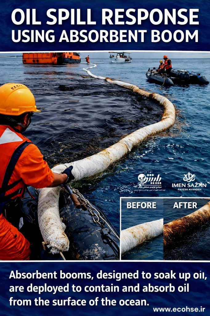 بوم جاذب نفت-boom absorbent