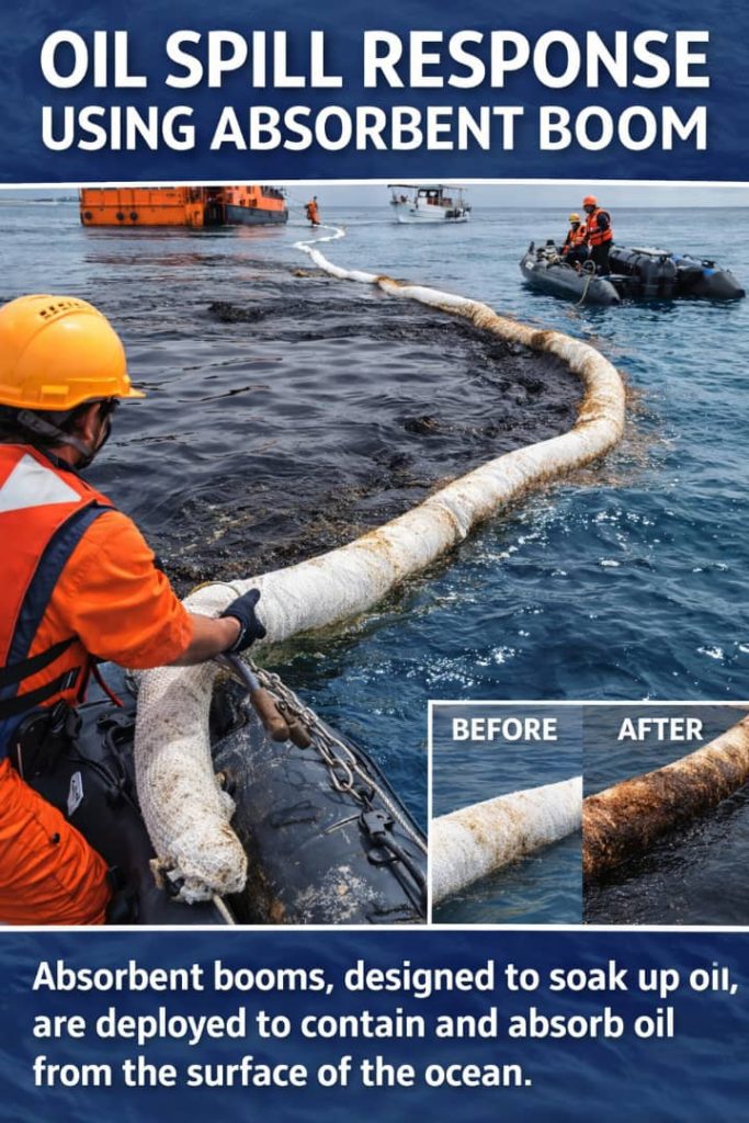 بوم جاذب نفت-تجهیزات مقابله با الودگی نفت